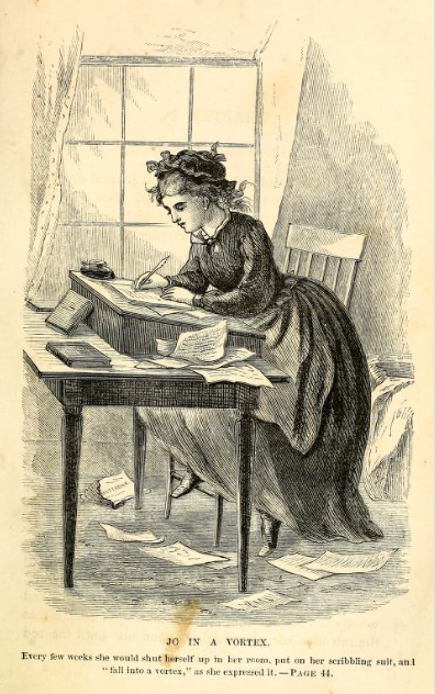 Jo March Writing 1869 Edition Opposite Page 44