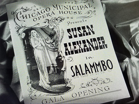 Poster for Salammbo in Citizen Kane