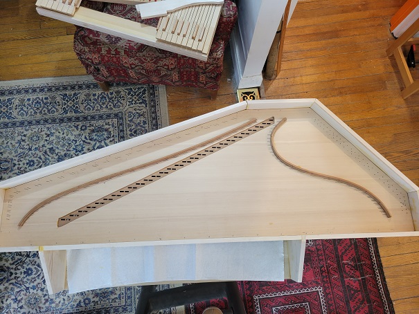 Troubadour Virginal Soundboard in Case