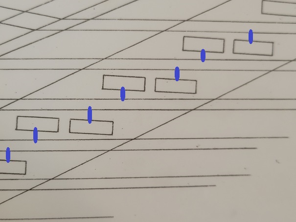 Troubadour Virginal Drawing of Box Guide with Plectra