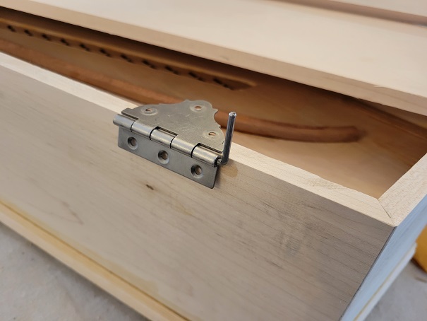 Troubadour Virginal Lid Back Hinge