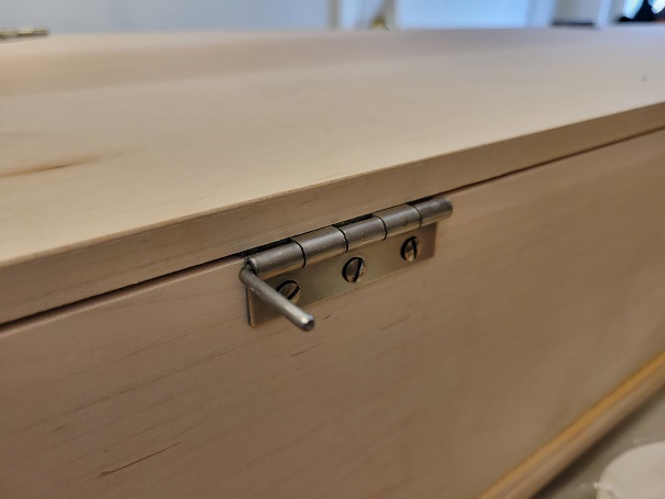 Troubadour Virginal Lid Back Hinge Positioned